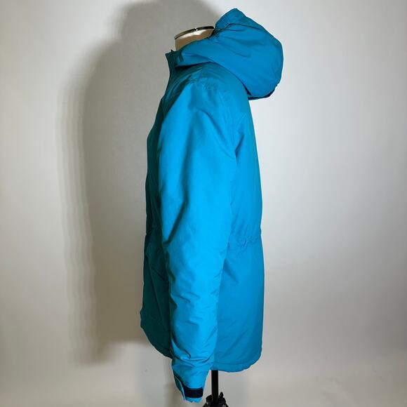 Lands End Squall Blue 3 in 1 Winter Parka Coat Hooded Waterproof Womens XL 18-20 - Picture 3 of 12